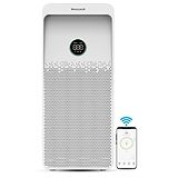 Honeywell Air Touch U1 Air Purifier For Home,4 Stage Filtration,Covers 1085sq.ft,PM 2.5 Level Display,with WIFI & ALEXA,H13 HEPA & Activated Carbon Filter,Removes 99.99% Pollutants, Micro Allergens- White