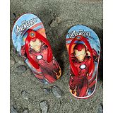 Toothless Avengers Featuring Iron Man Designed Flip Flops - Red & Blue