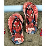 Toothless Marvel Avengers Featuring Spiderman Designed Flip Flops - Red