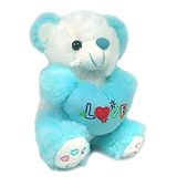 Tickles Lovely I Love You Heart Teddy Stuffed Soft Plush Animal Toy for Kids (Height 18 cm Color: Blue)