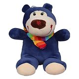 Tickles Cute Teddy with Muffler Soft Stuffed Plush Animal Toy for Kids (Color : Royal Blue Height 25 cm)