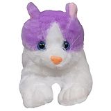 Tickles Cute Cat Animal Soft Stuffed Plush Toy for Kids Birthday Gift (Length 30 cm Color: White and Purple)