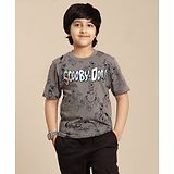 Kidsville Cotton Scooby Doo Featuring Half Sleeves Character Printed Tee - Grey