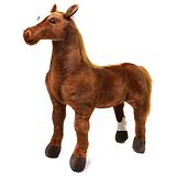 Tickles Standing Horse Soft Stuffed Plush Animal Toy for Kids Boys & Girls (Height 30 cm Color: Brown)