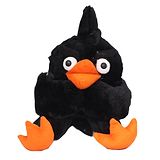 Tickles Standing Angry Birds Soft Stuffed Plush Toy for Kids Boys & Girls Birthday Gifts (Color: Black Height 30 cm)