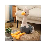 Tickles Cute Ostrich Soft Stuffed Plush Toy for Kids Birthday Gifts (Color: Grey Height 30 cm)