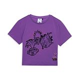 PUMA Cotton Trolls Featuring Half Sleeves Characters Printed Tee - Purple