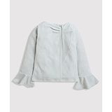 Tiny Girl Full Bell Sleeves Solid Top - Off White