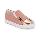 TUSKEY Star Patch Detailed Moccasins Shoes - Peach