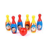 Disney Doraemon Bowling Set Red Blue - 7 Pieces