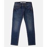 Pepe Jeans Ankle Length Solid Washed Jeans - Blue