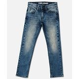 Pepe Jeans Ankle Length Washed Solid Jeans - Light Blue