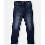 Pepe Jeans Ankle Length Washed Jeans - Navy Blue