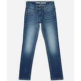 Pepe Jeans Ankle Length Washed Jeans - Light Blue