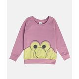 MINI KLUB Cotton Full Sleeves Animal Printed Sweatshirt - Purple