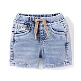 RUFF Woven Washed Denim Shorts - Light Blue