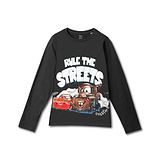 Wear Your Mind Disney Cars Featuring Full Sleeves Characters Printed Tee - Black