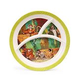 Disney Round Plate Jungle Book Print - Green Multi Colour