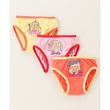 Red Rose Panties Barbie Print Pack Of 3 - Peach Yellow Pink