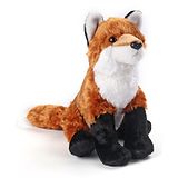 Wild Republic Cuddlekins Fox Red & Black - Height 28.5 cm