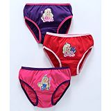 Red Rose Panties Barbie Print Pack Of 3 - Purple Dark Pink Red