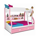 Alex Daisy by Tiffany Alex Daisy Wooden Columbia Bunk With Trundle Bed - Pink