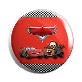 Funcart Disney Pixar Car Plastic Button Pin Badge - Red