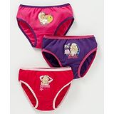 Red Rose Panties Barbie Print Pack Of 3 - Pink Purple Red