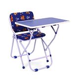 Mothertouch Study Table & Chair Bear Print - Blue