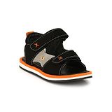 Tuskey Double Velcro Straps Sandals - Black