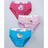 Red Rose Barbie Print Panties Pack of 3 - Pink Blue