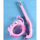 Yellowbee Crab Design Mask & Snorkel Set  - Pink