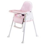 Syga Baby High Chair With Padded Seat - Pink