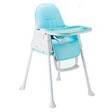 Syga Baby High Chair With Padded Seat - Blue