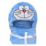 Brandonn Flannel Baby Blanket Doraemon Design - Blue