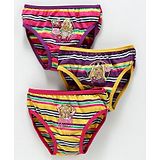 Red Rose Panties Barbie Print Pack of 3 - Yellow Pink Purple