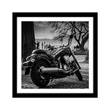 Wens UV Textured Roadster Wall Art Painting With Acylic Glass - Black