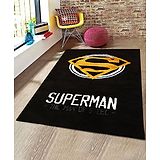 Saral Home Superman Microfiber Carpet - Black