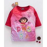 Eteenz Three Fourth Sleeves Top Dora Print - Red