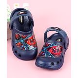 Cute Walk by Babyhug Clogs Spiderman Print - Black