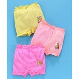 Red Rose Bloomers Barbie Print Pack of 3 - Orange Pink Yellow