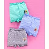 Red Rose Bloomers Barbie Print Pack of 3 - Blue Green Grey