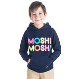 Cherry Crumble By Nitt Hyman Cherry Crumble by Nitt Hyman Moshi Patch Detailed Full Sleeves Hoodie - Navy Blue