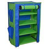 Fabura Multipurpose Rack With 4 Compartments & Cover - Green