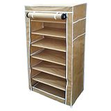 Fabura Multipurpose Rack With 7 Compartments And Cover - Beige