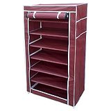 Fabura Multipurpose Rack With 7 Compartments And Cover - Maroon