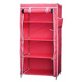 Fabura Collapsible Wardrobe With 4 Compartments - Pink