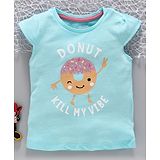 Fox Baby Short Sleeves Tee Donut Print - Light Blue