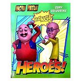 Motu Patlu Copy Coloring Book Heroes Theme - English