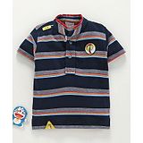 Little Kangaroos Half Sleeves Striped Tee - Navy Blue